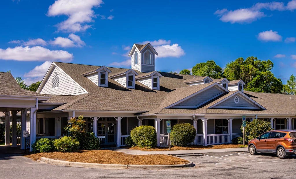 Topsail Senior Center modern facility building located on US-17 in Hampstead, NC